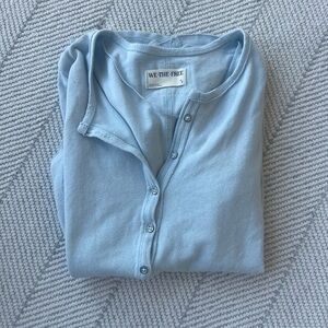 We The Free Light Blue Button Henley